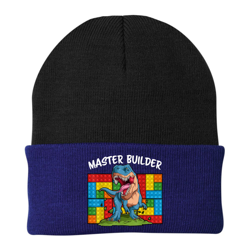 Master Builder Funny Building Blocks T-rex Dinosaur Characters Video G Beanie by JazmineDesign | Artistshot