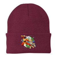 Vintage Retro Power Man Mens Funny Beanie | Artistshot