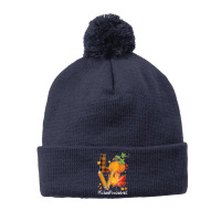 Love School Psychologist Fall Leaves Autumn Season Pumpkin T Shirt Pom Pom Beanie | Artistshot