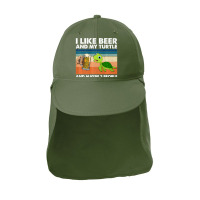 Retro I Like Beer My Turtle And Maybe 3 People Turtle Lover Premium T Sun Shade Cap | Artistshot