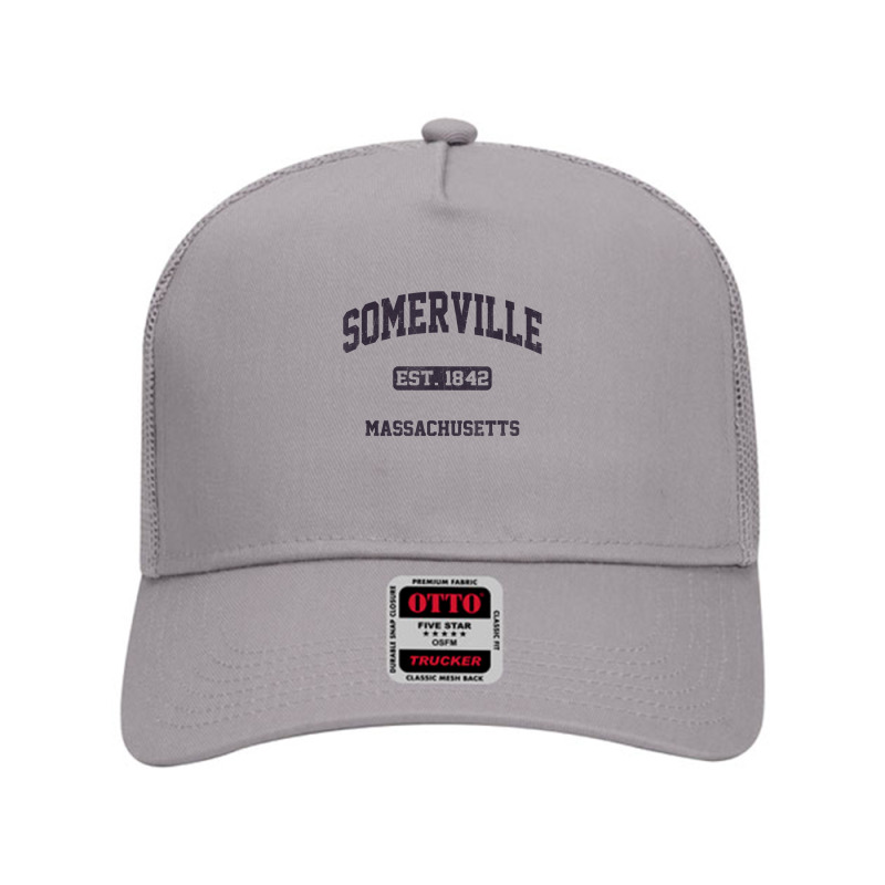 Somerville Massachusetts Ma Vintage State Athletic Style T Shirt Mesh Back Trucker Hat | Artistshot