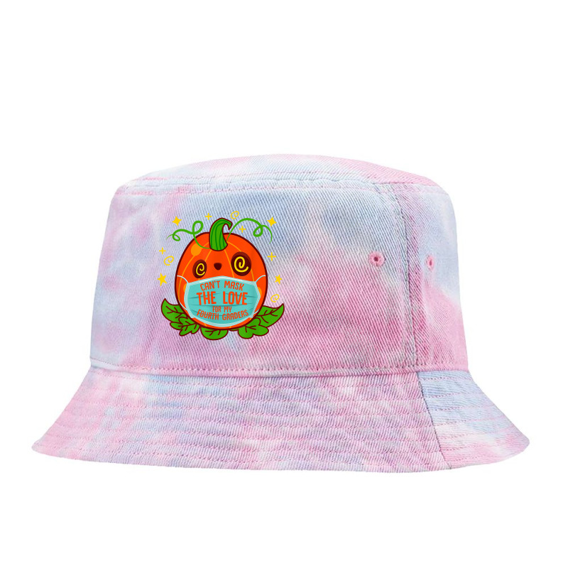 Can't Mask The Love For My 4th Grade Teacher Halloween Costu T Shirt Tie Dyed Bucket Hat | Artistshot