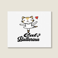 Ballerina Cat Landscape Canvas Print | Artistshot