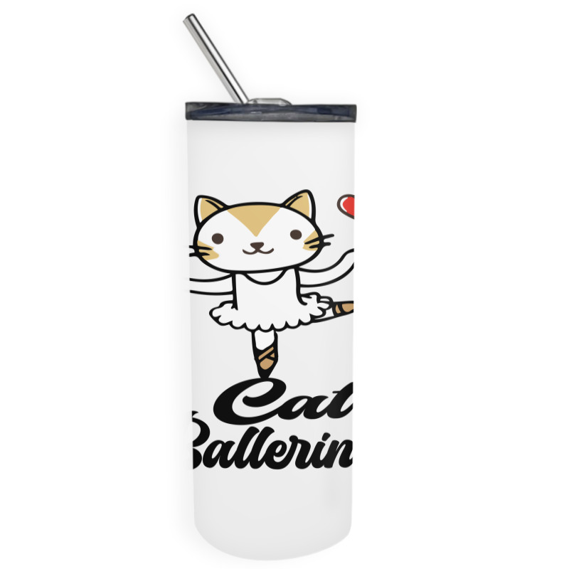 Ballerina Cat Skinny Tumbler | Artistshot