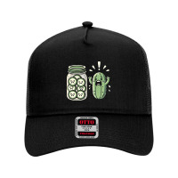 Pickle Surprise A Cucumber And A Jar Of Sliced Mesh Back Trucker Hat | Artistshot