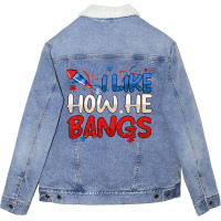 I Like How He Bangs Unisex Sherpa-lined Denim Jacket | Artistshot