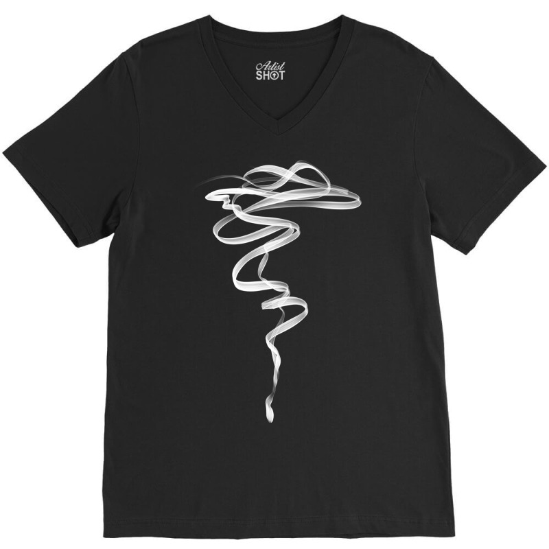 Minimalist Smoke Paint V-Neck Tee by ren21 | Artistshot