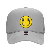 Love The 90's Retro Vintage Headphones Smile Grunge Music Dj Gift Men Foam Trucker Hat | Artistshot