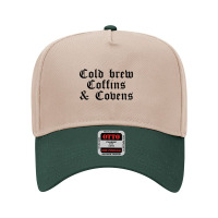 Halloween Shirt Cold Brew, Coffins & Covens T Shirt Adjustable Baseball Cap | Artistshot