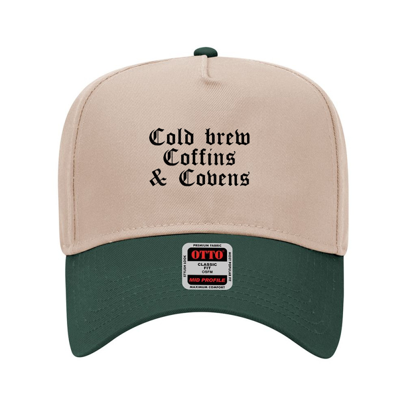 Halloween Shirt Cold Brew, Coffins & Covens T Shirt Adjustable Baseball Cap by cm-arts | Artistshot