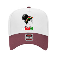 Messy Bun Oman Flag Omani For Girls Womens T Shirt Adjustable Baseball Cap | Artistshot