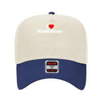 I Love Maidstone Heart Graphic   Funny T Shirt Adjustable Baseball Cap | Artistshot