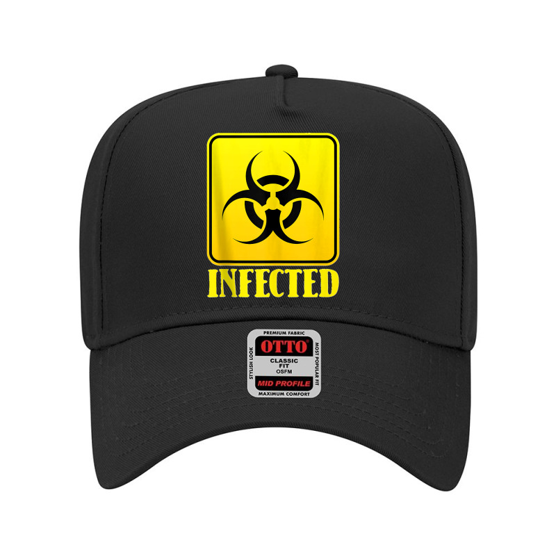 Infected Lazy Halloween Costume Cool Biohazard Symbol Zombie Tank Top Adjustable Baseball Cap | Artistshot