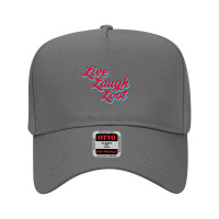 Live Laugh Loot (worn - Red Cyan) Adjustable Baseball Cap | Artistshot