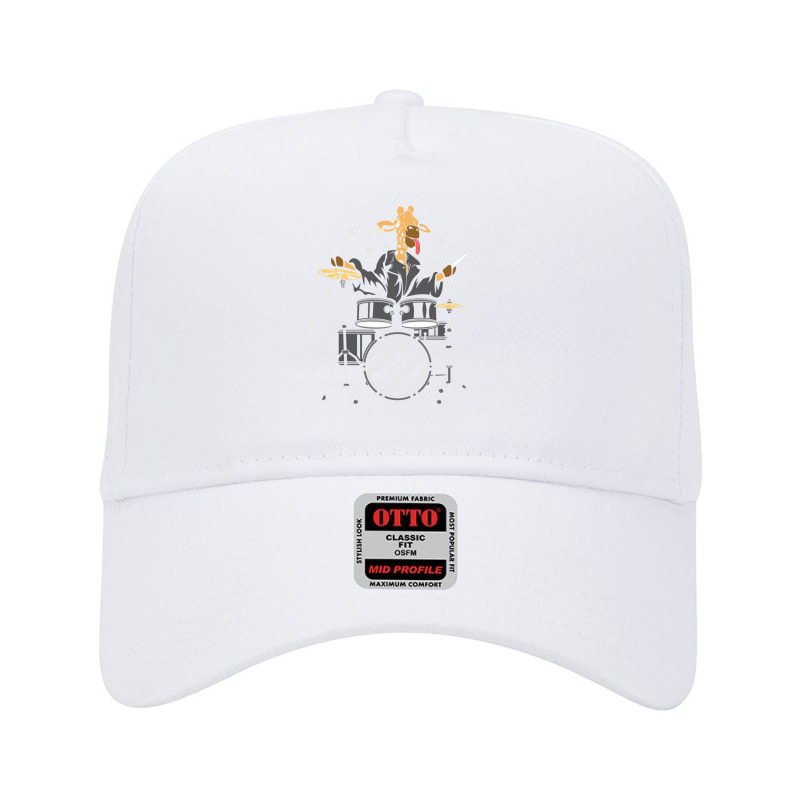 Giraffe Drummer Instrumentalist Gift Adjustable Baseball Cap by DenzelTyler | Artistshot