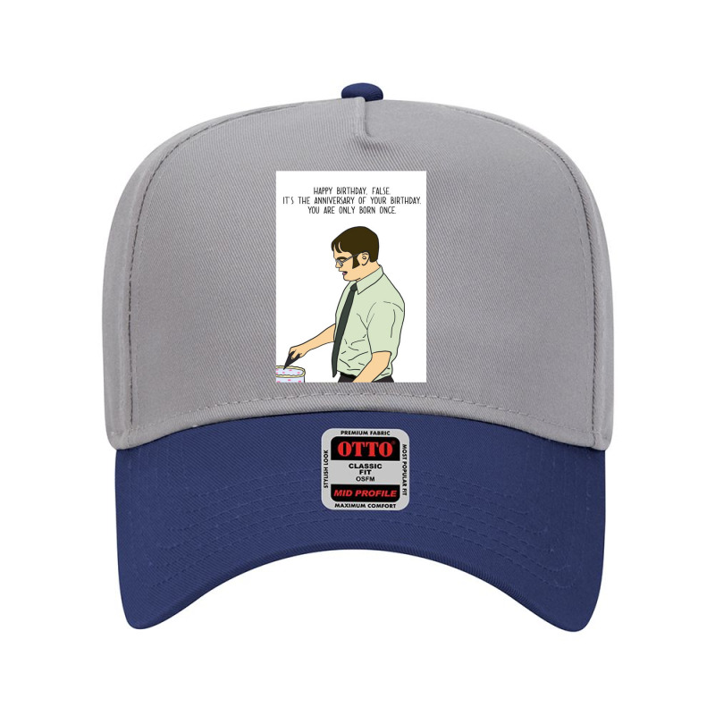 Happy Birthday From Dwight Adjustable Baseball Cap by cm-arts | Artistshot