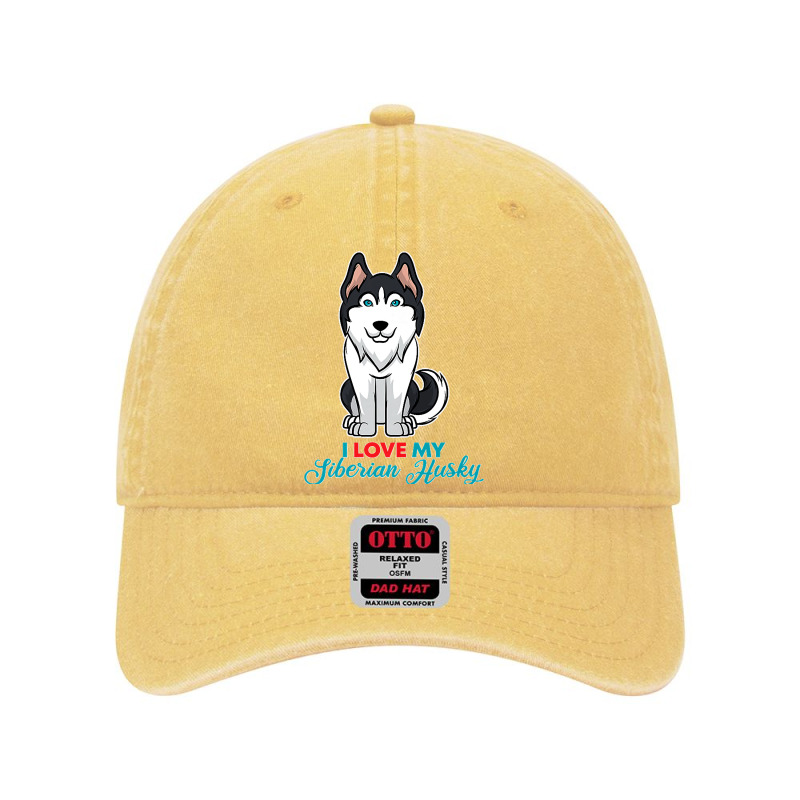 I Love My Siberian Husky For Lovers Of Huskies Premium Dyed Cap by WirtzRichard | Artistshot