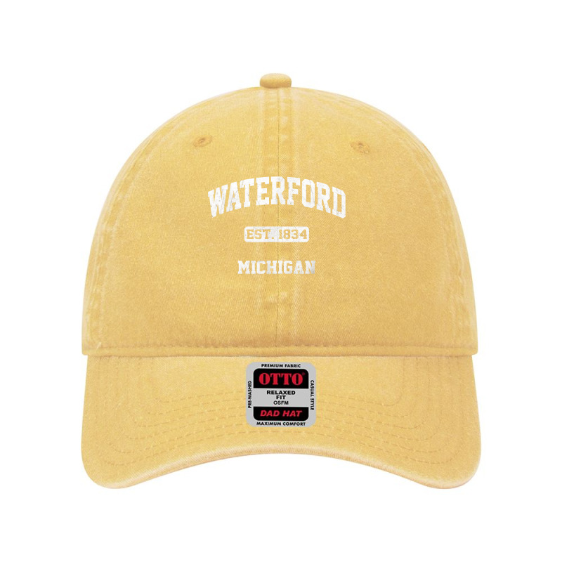 Waterford Michigan Mi Vintage State Athletic Style T Shirt Dyed Cap | Artistshot