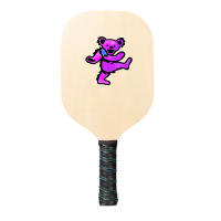 Pink Grateful Dancing Hippie Classic Rock Dead Bear Pickleball Paddle | Artistshot