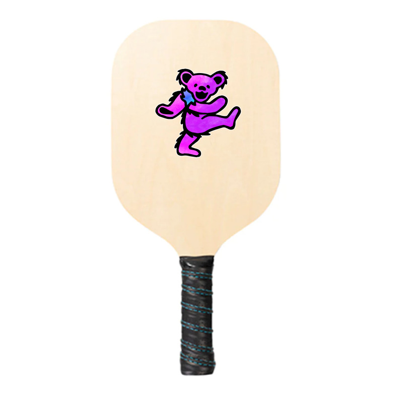 Pink Grateful Dancing Hippie Classic Rock Dead Bear Pickleball Paddle | Artistshot