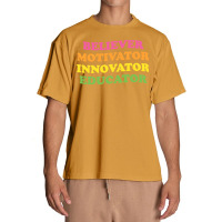 Believer Motivator Innovator Educator First Day Of School Urban Heavy T-shirt | Artistshot