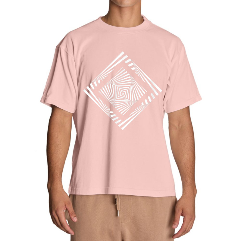 Twisted Squares Design Hypnotizing Abstract Optical Art T Shirt Urban Heavy T-shirt by cm-arts | Artistshot