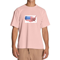 American Flag & Map Urban Heavy T-shirt | Artistshot