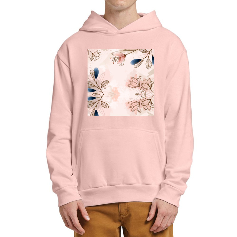 Hand Painted Watercolor Floral Batik Pattern Urban Pullover Hoodie | Artistshot