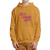 Live Laugh Loot (worn - Red Cyan) Urban Pullover Hoodie | Artistshot