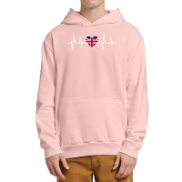 Uk Heartbeat United Kingdom British Great Britain Flag T Shirt Urban Pullover Hoodie | Artistshot