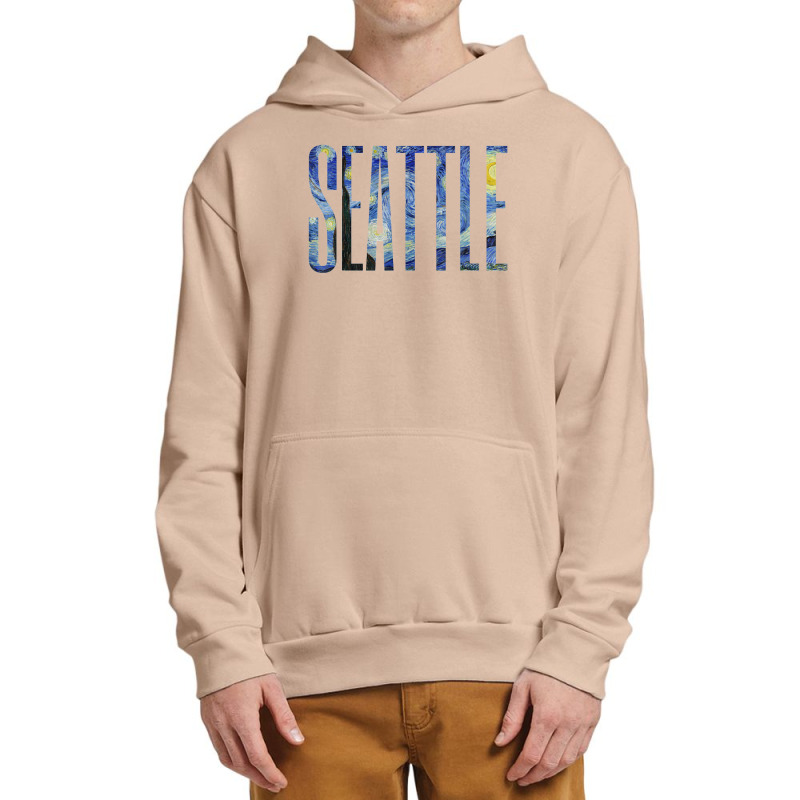 Seattle Van Gogh Starry Night Art Vincent Van Gogh Painting Urban Pullover Hoodie | Artistshot