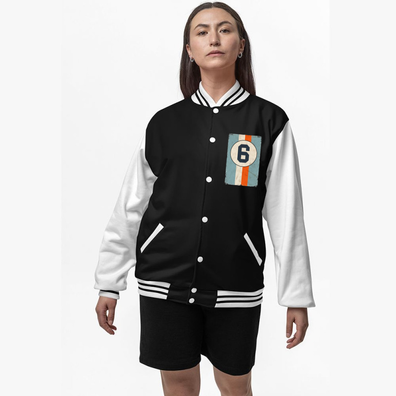 Retro Racing Stripes Bomber Jacket by cm-arts | Artistshot