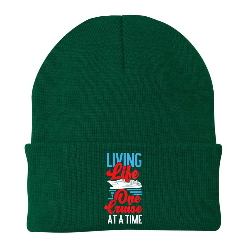 Womens Cruise Ship Vacation Living Life One Cruise At A Time Funny Men Beanie by Brynlee-Everett | Artistshot