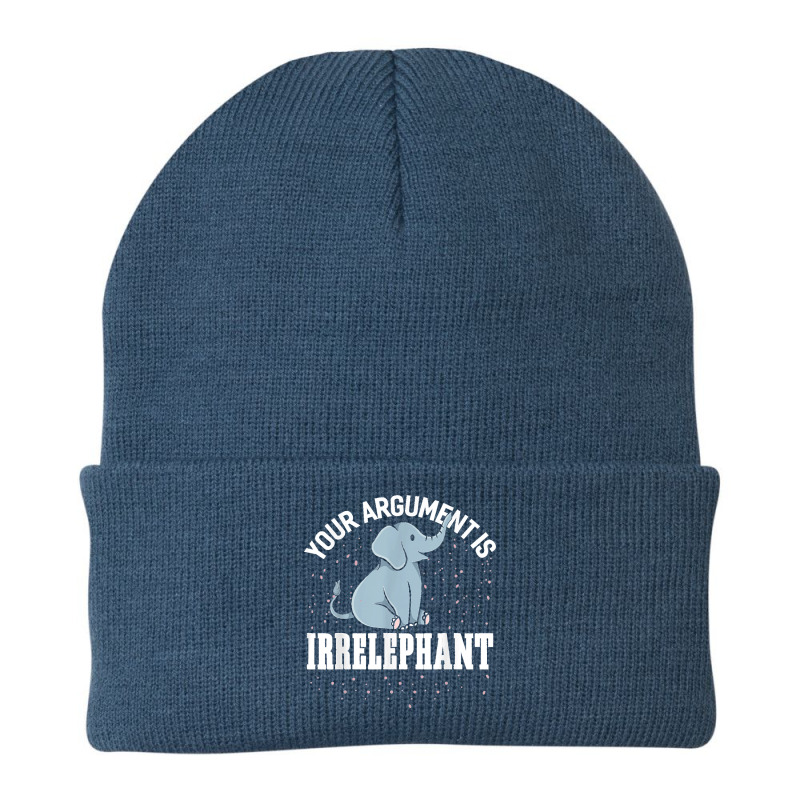 Your Argument Is Irrelephant Funny Elephant Beanie by LeonelSalas | Artistshot