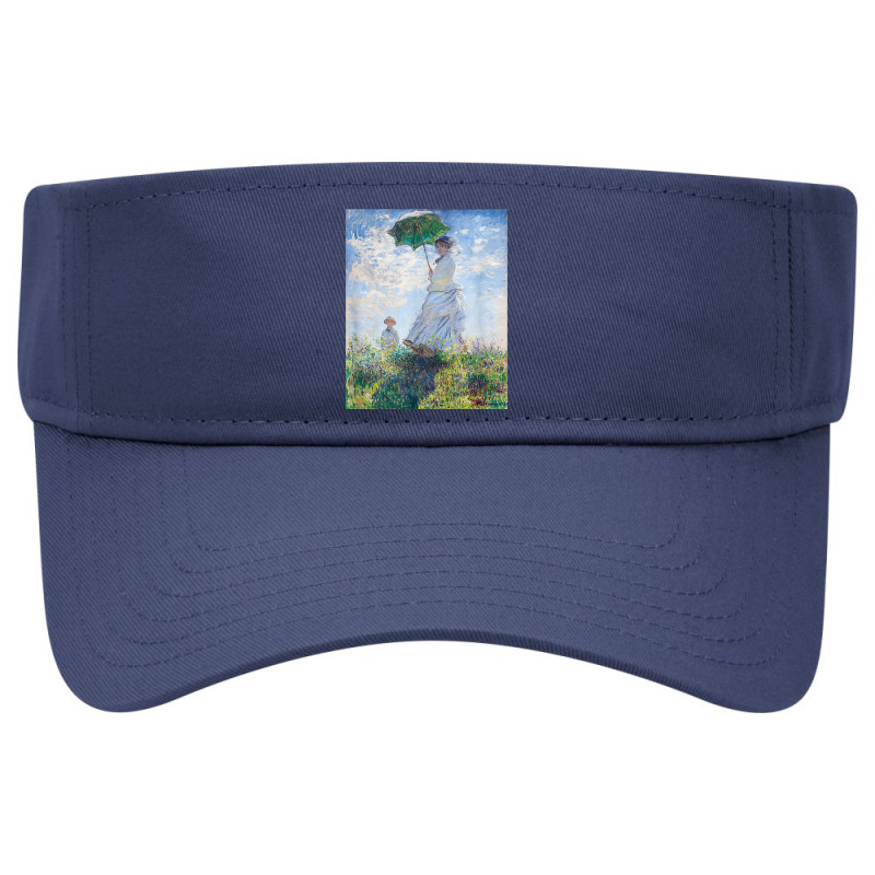 Monet's Woman With A Parasol  Modern Art Famous Painting T Shirt Visor hat by koleuuwla | Artistshot