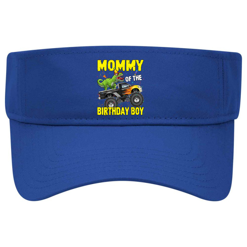 Mommy Of The Birthday Boy Dinosaurs T Rex Monster Truck Characters Car Visor Hat | Artistshot