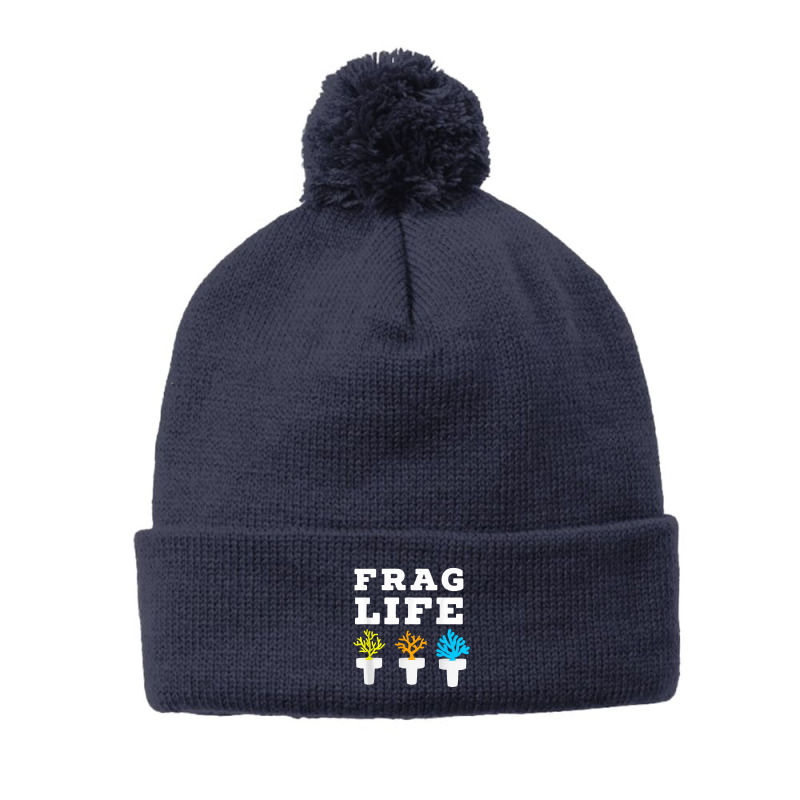 Frag Life Coral Reef Saltwater Funny Aquarium Aquarist Joke T Shirt Pom Pom Beanie by bakien89 | Artistshot