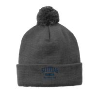 Kittitas Washington Wa Vintage Athletic Sports Design T Shirt Pom Pom Beanie | Artistshot