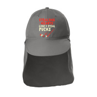 Stealing Heart Like I Steal Pucks Valentines Day Hockey T Shirt Sun Shade Cap | Artistshot