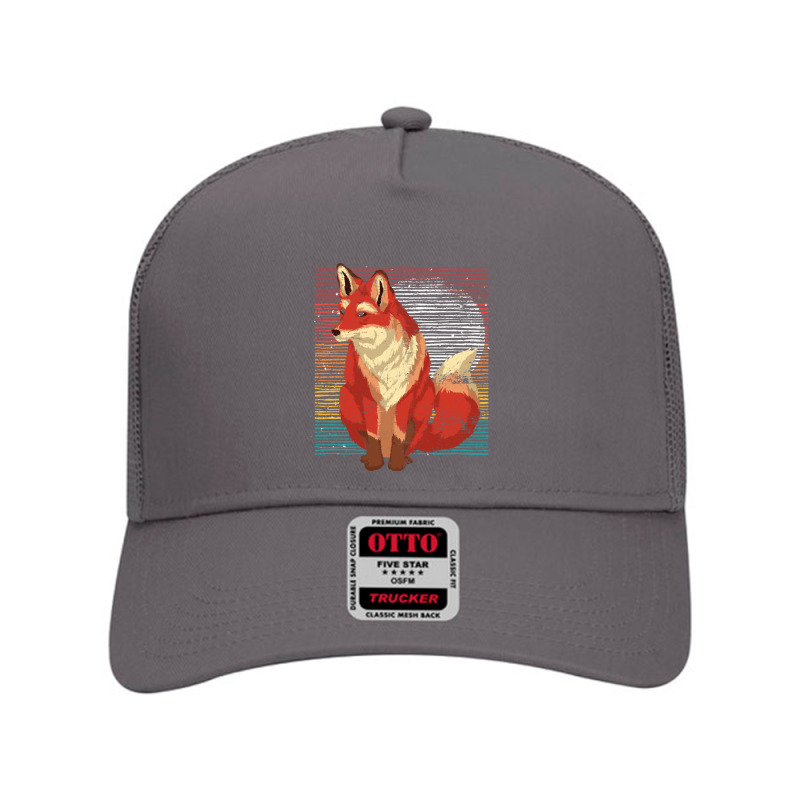 Fox T  Shirt Retro Fox Lover Nature Wildlife Forest Animal Fox T  Shir Mesh Back Trucker Hat by unwieldystatement | Artistshot