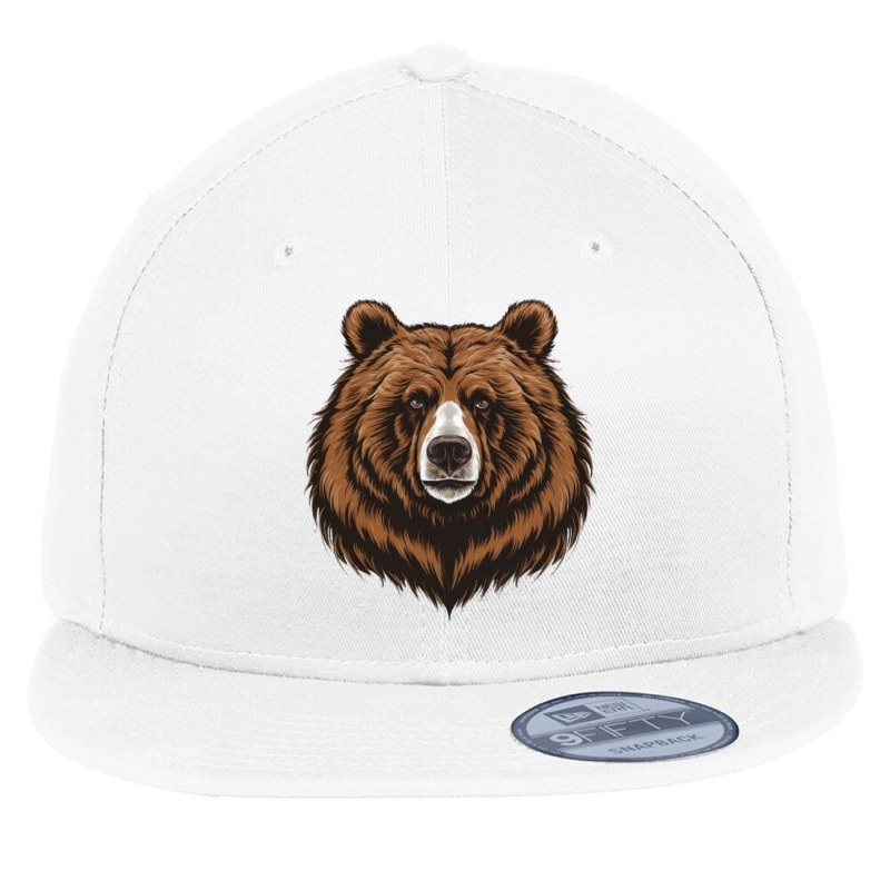 Grizzly Bear Flat Bill Snapback Cap by Jonybravo2000 | Artistshot