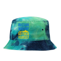 Russian Warship Go Fuck Yourself Tie Dyed Bucket Hat | Artistshot