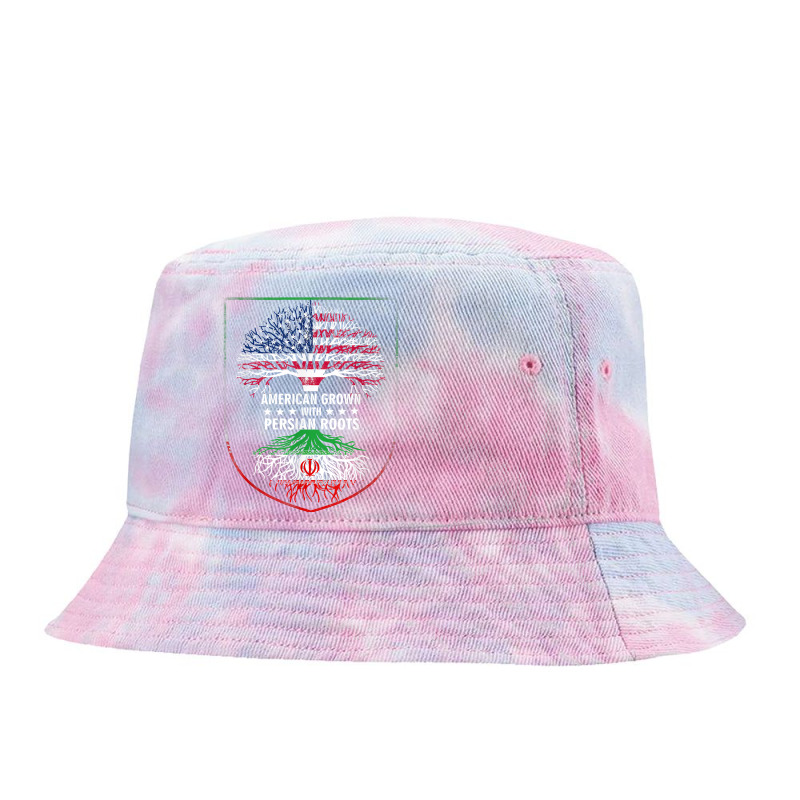 American Grown With Persian Roots   Persia T Shirt Tie Dyed Bucket Hat | Artistshot