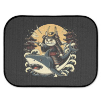 Ninja Cat Samurai Riding Shark Rear Car Mat | Artistshot