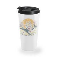 Ninja Cat Samurai Riding Shark Travel Mug | Artistshot