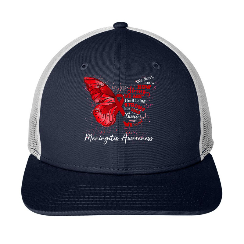 Womens Meningitis Awareness Burgundy Ribbon Butterfly T Shirt Snapback Trucker Cap by pickengtwrentv | Artistshot