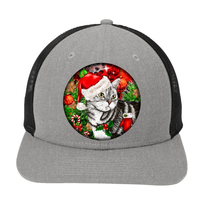 Christmas American Shorthair Cat Snapback Trucker Cap by LillyAllenDesigns | Artistshot