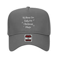 Christmas Music Never Too Early For Christmas Music Adjustable Baseball Cap | Artistshot