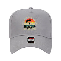 Skydiving Adventures Sky Is Calling Parachutes On Vintage Sunset Retro Adjustable Baseball Cap | Artistshot