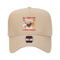 All I Want For Christmas Is More Chickens Santa Hat Lights Adjustable Baseball Cap | Artistshot